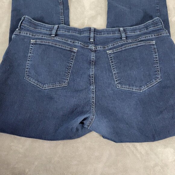 Riders by Lee Womens Jeans 24W Plus Straight Leg Dark Blue Denim Zip Fly SL34E - Picture 6 of 9